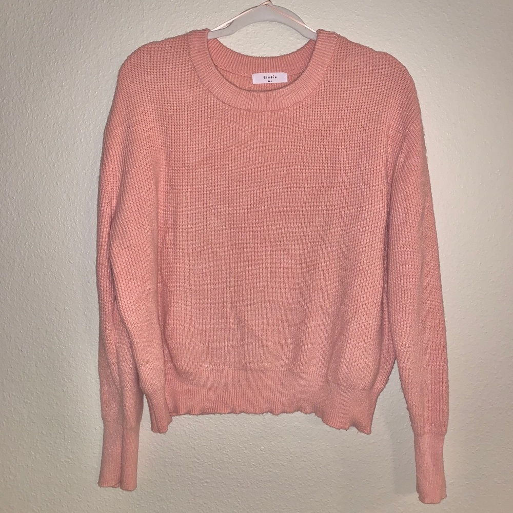 ELODIE Cozy Light Pink Sweater